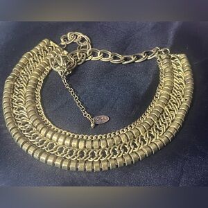 Vintage  Tahoe  Gold Multi-Strand Collar Necklace